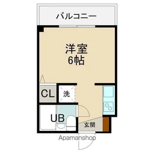 スカイコート函館【3階】の間取り